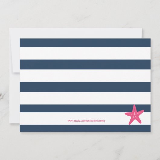 Starfish Nochtans Nobelprijsvraag, marine en roze Kaart (Achterkant)