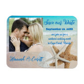 Starfish Ocean Beach Photo Magnetic Save the Date Magneet (Horizontaal)