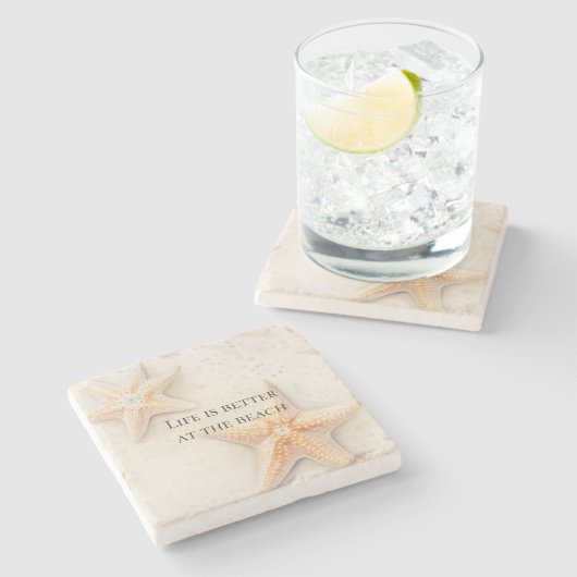 Starfish Ocean Beach Stenen Onderzetter (Zijkant)