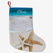 Starfish Ocean Double-Sided met naam Kleine Kerstsok (Voorkant)