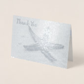 Starfish Ocean Summer Beach Theme Huwelijk Bedankt Folie Kaarten (Voorkant)