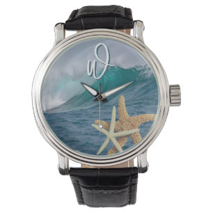 Starfish Ocean Wave Single Initiaal polshorloge Horloge
