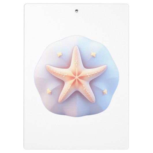 Starfish on a Unique-Shaped Stone Klembord (Achterkant)