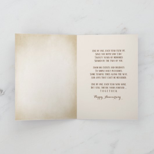 Starfish on Beach for 20th Jubileum Kaart (Binnen)