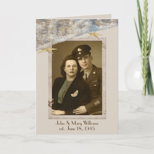 Starfish on Beach Jubileum Photo Lijst Kaart (Voorkant)