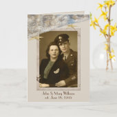 Starfish on Beach Jubileum Photo Lijst Kaart (Gele Bloem)