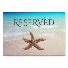 Starfish on Beach Reserved Seed Card Kaart