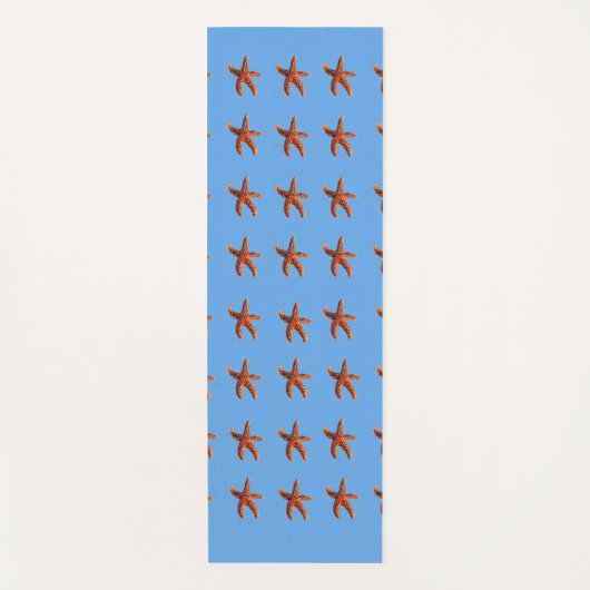 Starfish on blue yogamat (Voorkant)
