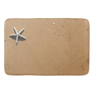 Starfish on Sand Bath Mat