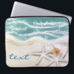Starfish on the Beach Blauwgroen Zee Water Tropica Laptop Sleeve<br><div class="desc">Starfish op het Blauwgroen Zee van de strand Tropisch sleeve.</div>