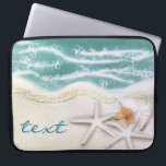 Starfish on the Beach Blauwgroen Zee Water Tropica Laptop Sleeve<br><div class="desc">Starfish op het Blauwgroen Zee van de strand Tropisch sleeve.</div>