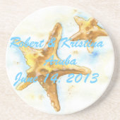 Starfish Onderzetter-Wedding Favor Zandsteen Onderzetter (Voorkant)