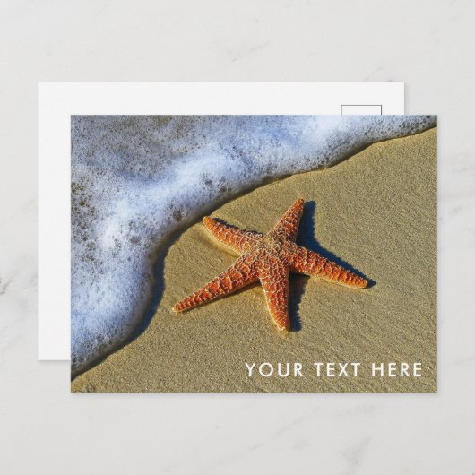 Starfish op de strand briefkaart (Voorkant / Achterkant)