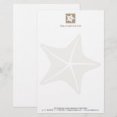Starfish op de strand briefpapier (Voorkant / Achterkant)