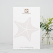 Starfish op de strand briefpapier (Staand voorkant)