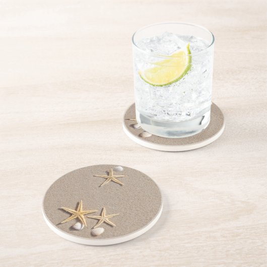 Starfish op de strand onderzetters (Zijkant)