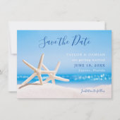 Starfish op de strand Sand Save the Date (Voorkant)