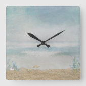 Starfish op de strand vierkante klok (Voorkant)