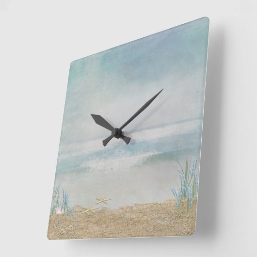 Starfish op de strand vierkante klok (Hoek)