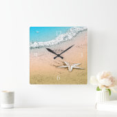 Starfish op de strand vierkante klok (Huis)