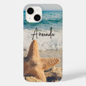 Starfish op een foto van Sandy Beach Case-Mate iPhone Case (Achterkant)