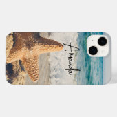 Starfish op een foto van Sandy Beach Case-Mate iPhone Case (Achterkant (horizontaal))