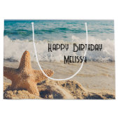 Starfish op een foto van Sandy Beach Groot Cadeauzakje (Voorkant)