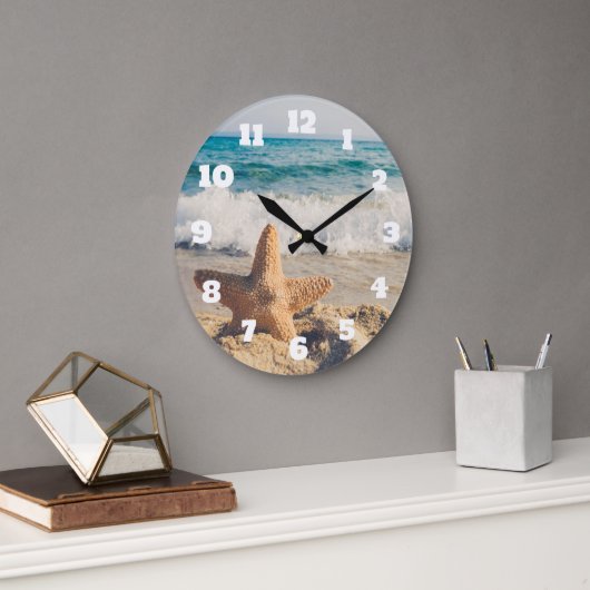 Starfish op een foto van Sandy Beach Grote Klok (Kantoor)