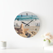 Starfish op een foto van Sandy Beach Grote Klok (Huis)