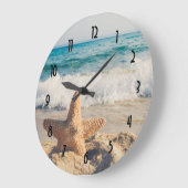 Starfish op een foto van Sandy Beach Grote Klok (Hoek)