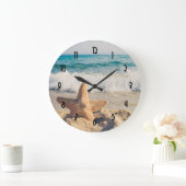Starfish op een foto van Sandy Beach Grote Klok (Huis)