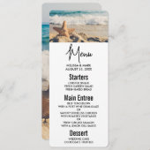 Starfish op een foto van Sandy Beach Kaart (Voorkant / Achterkant)