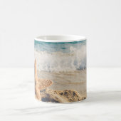 Starfish op een foto van Sandy Beach Koffiemok (Center)