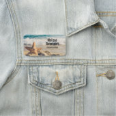 Starfish op een foto van Sandy Beach Naamplaatje (In situ)