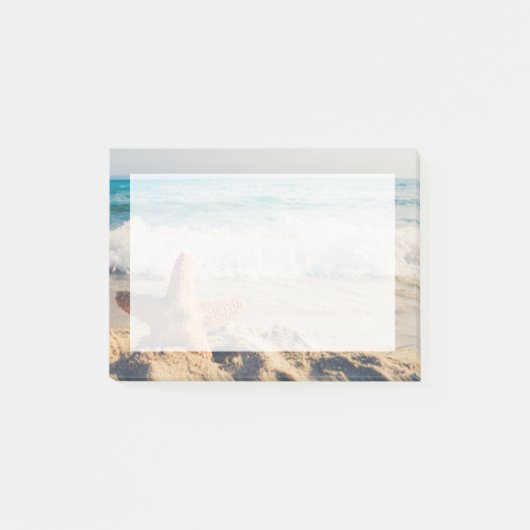Starfish op een foto van Sandy Beach Post-it® Notes (Voorkant)