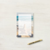 Starfish op een foto van Sandy Beach Post-it® Notes (Op bureau)