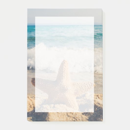 Starfish op een foto van Sandy Beach Post-it® Notes (Voorkant)
