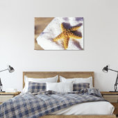 Starfish op een handdoek canvas afdruk (Insitu (Slaapkamer))