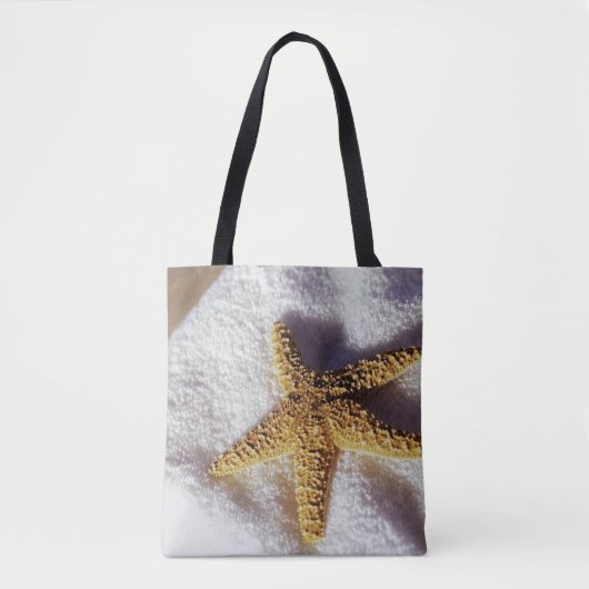 Starfish op een handdoek tote bag (Voorkant)