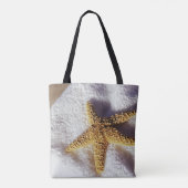 Starfish op een handdoek tote bag (Achterkant)