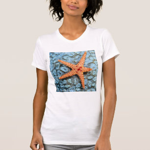 Starfish op een koraal met pokken t-shirt