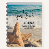 Starfish op een Sandy Beach foto Guest Book Notitieboek (Voorkant)