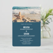 Starfish op een Sandy Beach foto Weddenschap Kaart (Staand voorkant)