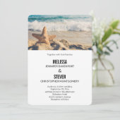 Starfish op een Sandy Beach foto Weddenschap Kaart (Staand voorkant)