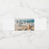 Starfish op een Sandy Beach foto Weddenschap Waterfles Etiket (Enkel label)