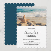 Starfish op een strand foto van Sandy Birthday Kaart (Voorkant / Achterkant)