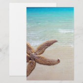 Starfish op het beukenpapier briefpapier (Voorkant / Achterkant)