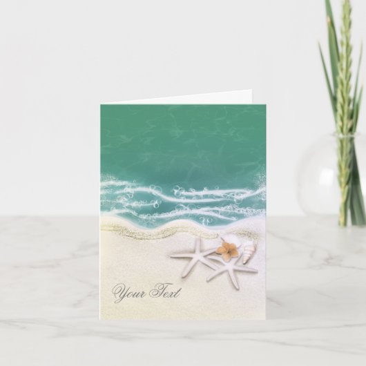 Starfish op het Blauwgroen Zee van Beach Bedankkaart (Voorkant)