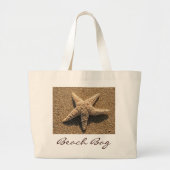 Starfish op het strand grote tote bag (Voorkant)