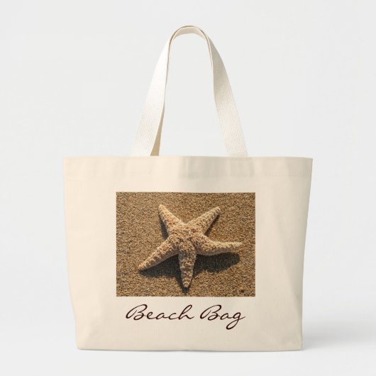Starfish op het strand grote tote bag (Voorkant)